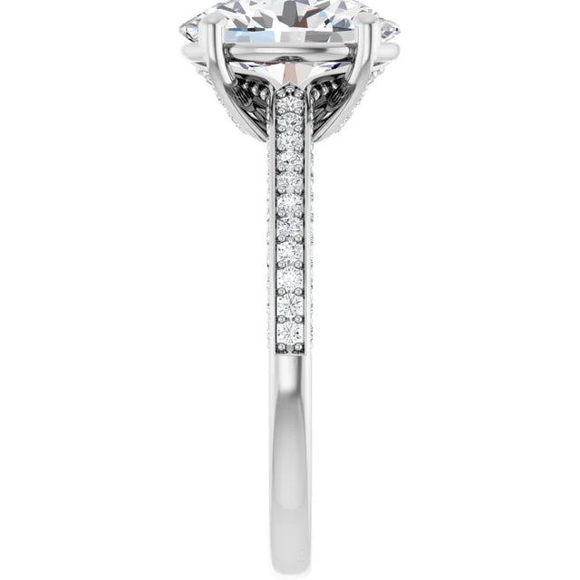 White Gold Oval Engagement Ring