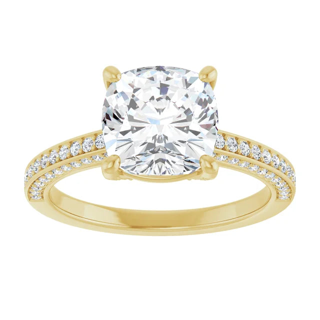 Yellow Gold Round Engagement Ring