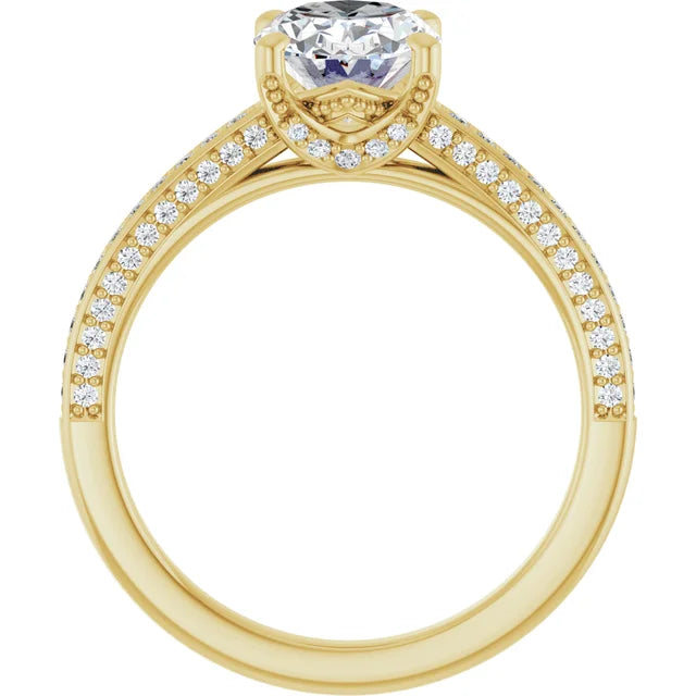 Yellow Gold Oval Engagement Ring