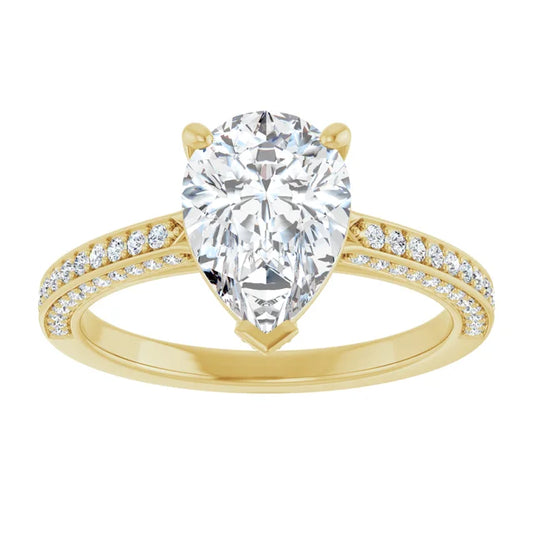 Yellow Gold Pear Engagement Ring