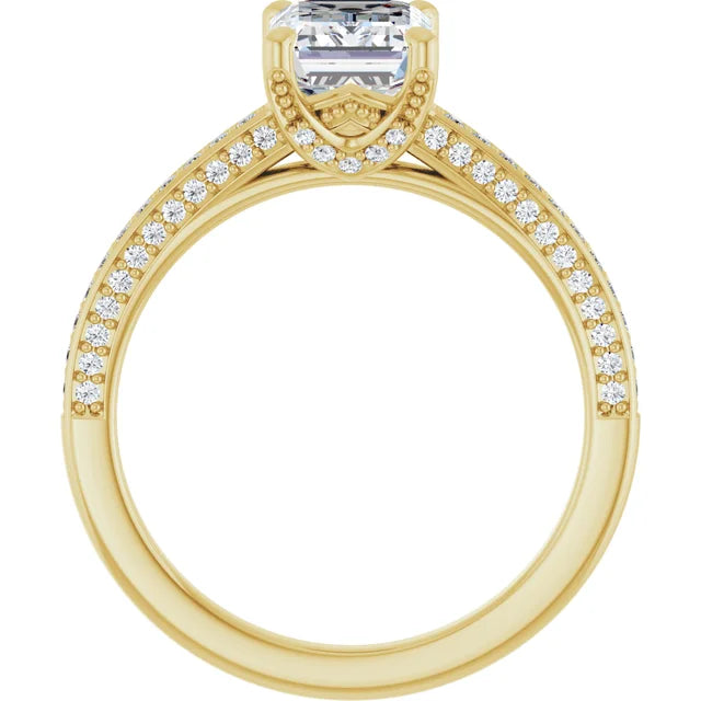 Yellow Gold Emerald Engagement Ring