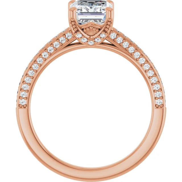 Rose Gold Emerald Engagement Ring