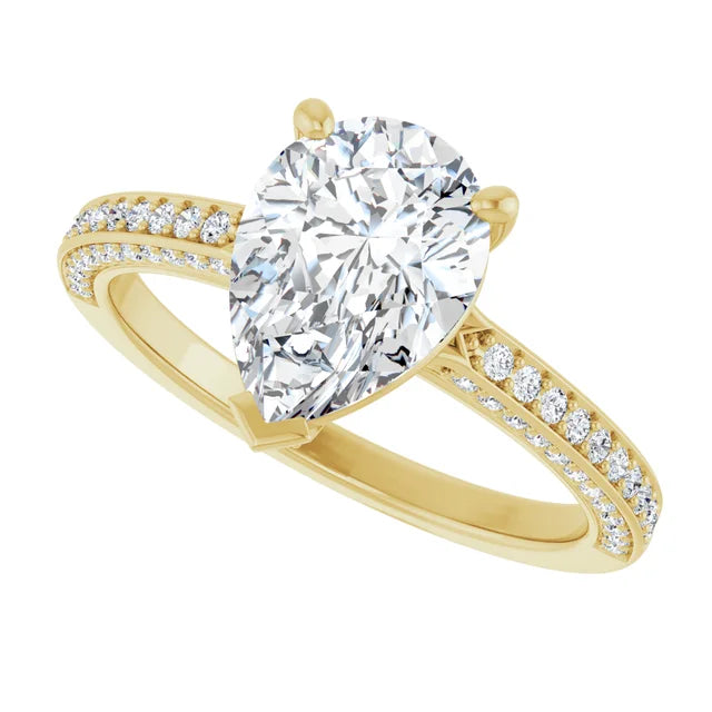 Yellow Gold Pear Engagement Ring