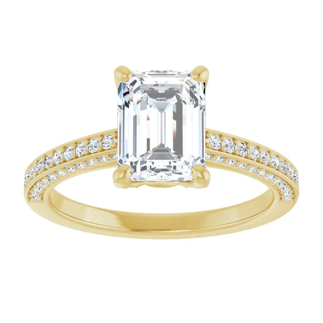 Yellow Gold Emerald Engagement Ring