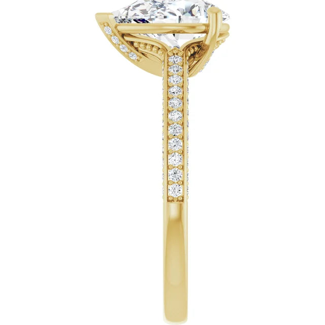 Yellow Gold Pear Engagement Ring