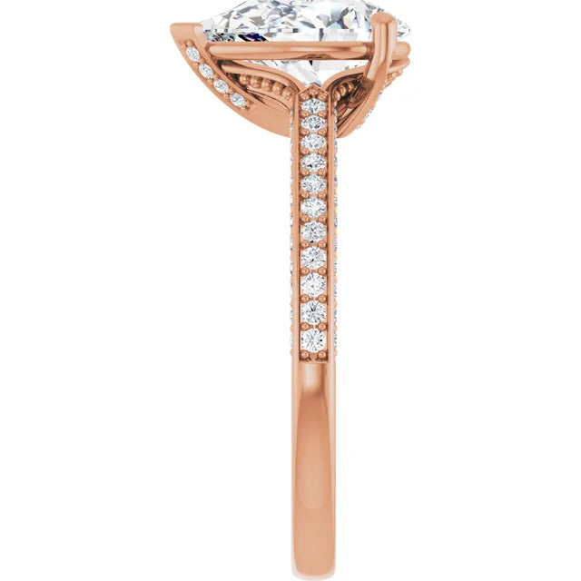 Rose Gold Pear Engagement Ring