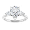 White Gold Pear Three Stones Engagement Ring
