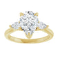 Yellow Gold Pear Three Stones Engagement Ring