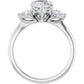 White Gold Pear Three Stones Engagement Ring