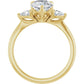 Yellow Gold Pear Three Stones Engagement Ring