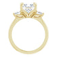Yellow Gold Princess Cut Three Stones Engagement Ring