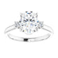 White Gold Oval Engagement Ring