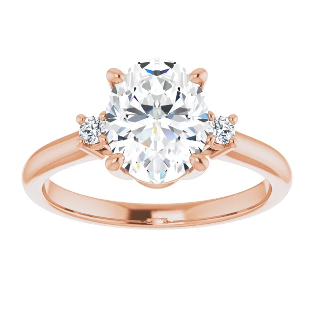 Rose Gold Oval Engagement Ring