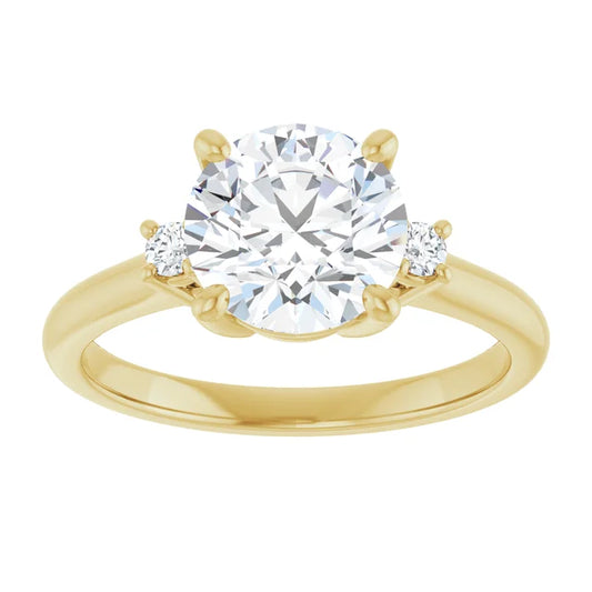 Yellow Gold Round Engagement Ring