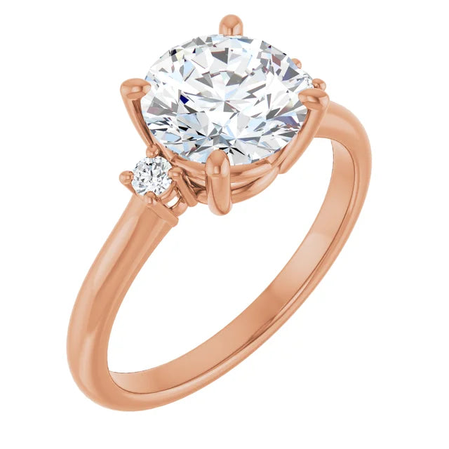 Rose Gold Round Engagement Ring