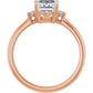 Rose Gold Emerald Engagement Ring