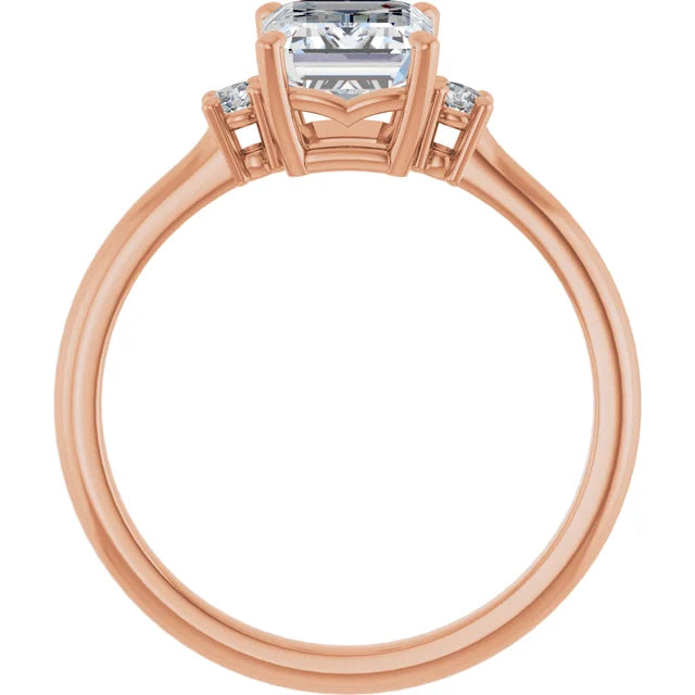 Rose Gold Emerald Engagement Ring