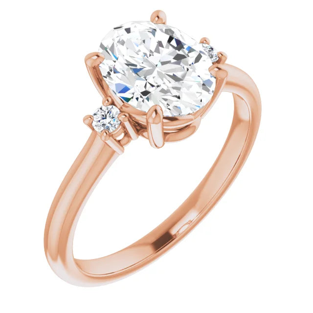 Rose Gold Oval Engagement Ring