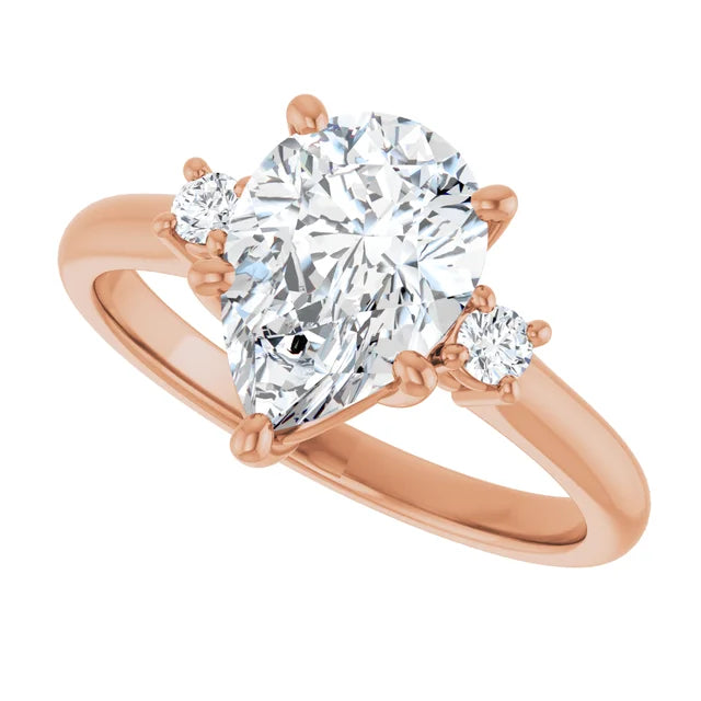 Rose Gold Pear Engagement Ring