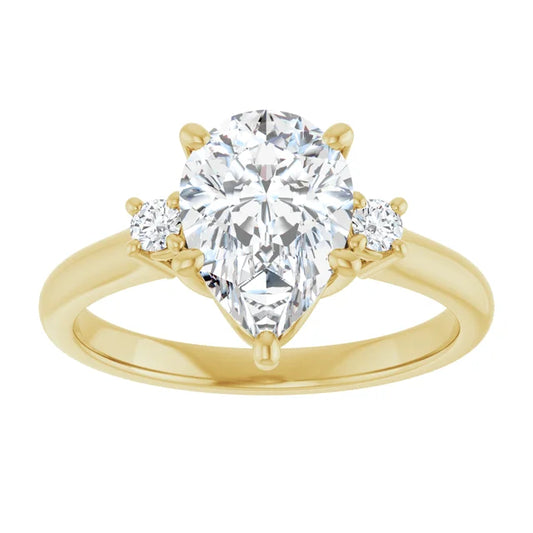 Yellow Gold Pear Engagement Ring