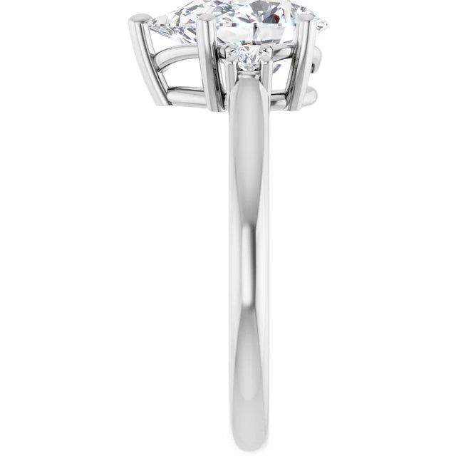 White Gold Pear Engagement Ring