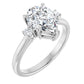 White Gold Pear Engagement Ring
