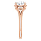 Rose Gold Oval Solitaire Engagement Ring