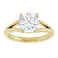 Yellow Gold Round Solitaire Engagement Ring