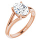 Rose Gold Oval Solitaire Engagement Ring