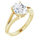 Yellow Gold Oval Solitaire Engagement Ring