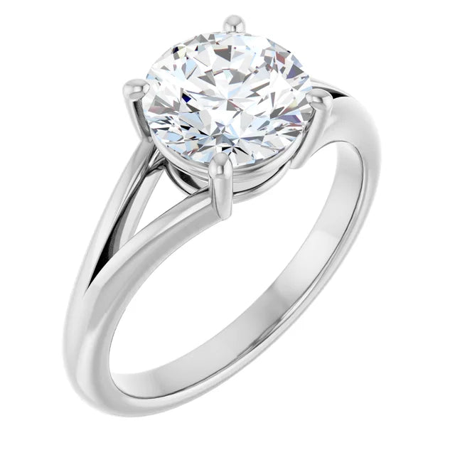 White Gold Round Solitaire Engagement Ring