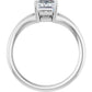 White Gold Emerald Cut Solitaire Engagement Ring