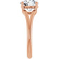 Rose Gold Round Solitaire Engagement Ring