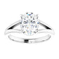 White Gold Oval Solitaire Engagement Ring