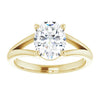 Yellow Gold Oval Solitaire Engagement Ring