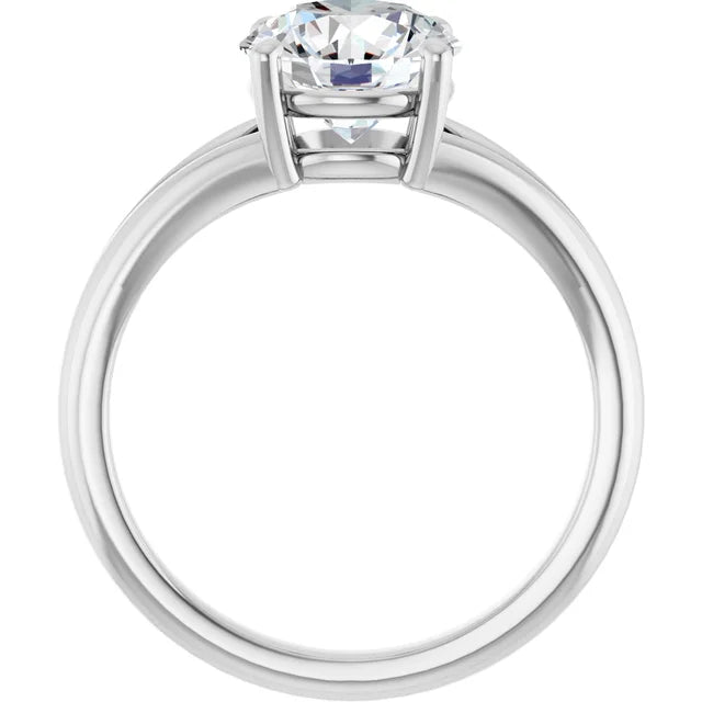 White Gold Round Solitaire Engagement Ring