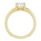 Yellow Gold Oval Solitaire Engagement Ring