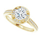 Yellow Gold Engagement Ring With Halo