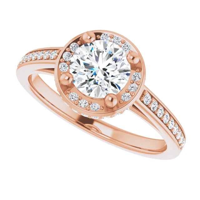 Rose Gold Engagement Ring With Halo