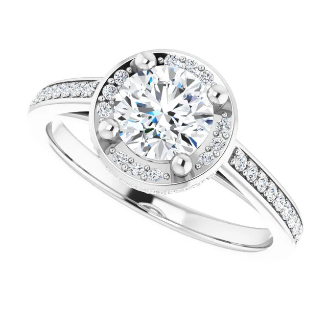 White Gold Engagement Ring With Halo