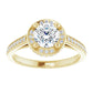 Yellow Gold Engagement Ring With Halo