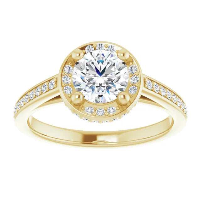 Yellow Gold Engagement Ring With Halo