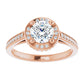 Rose Gold Engagement Ring With Halo
