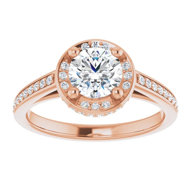 Rose Gold Engagement Ring With Halo