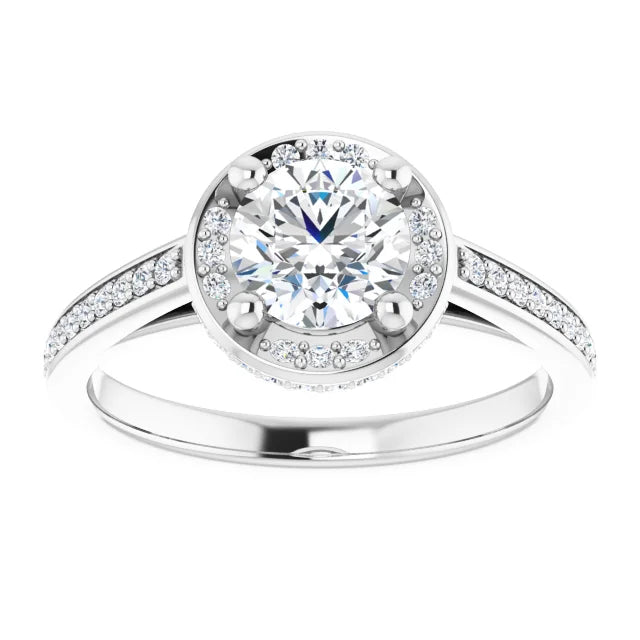 White Gold Engagement Ring With Halo
