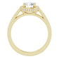 Yellow Gold Engagement Ring With Halo