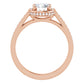 Rose Gold Engagement Ring With Halo