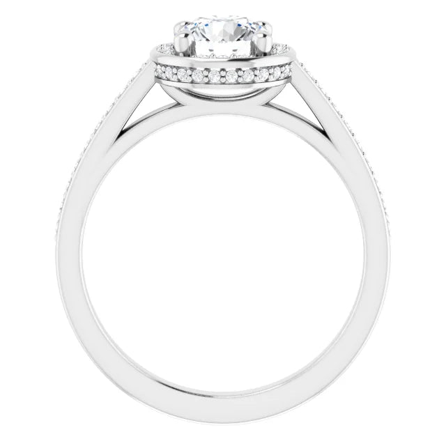 White Gold Engagement Ring With Halo