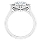 White Gold Oval Engagement Ring With Halo