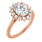 Rose Gold Oval Engagement Ring